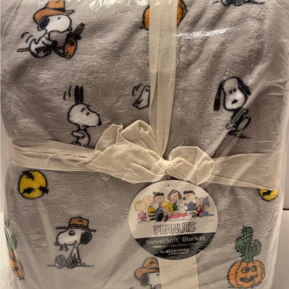 Berkshire Peanuts VelvetSoft Blanket with Cartoon Characters